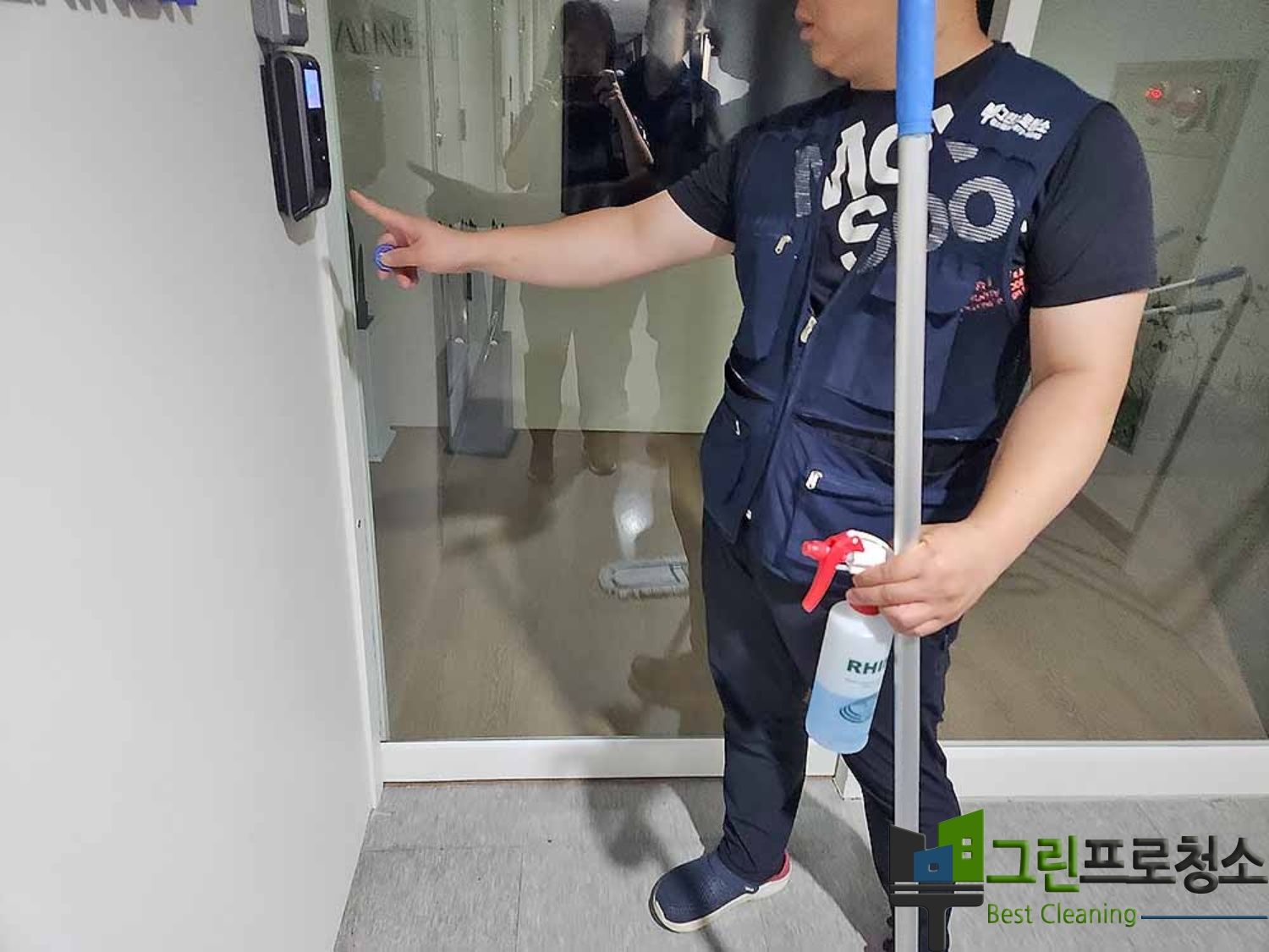 지하 주차장 청소 현장