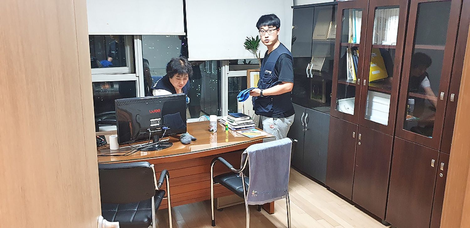 청소 도구 준비 과정