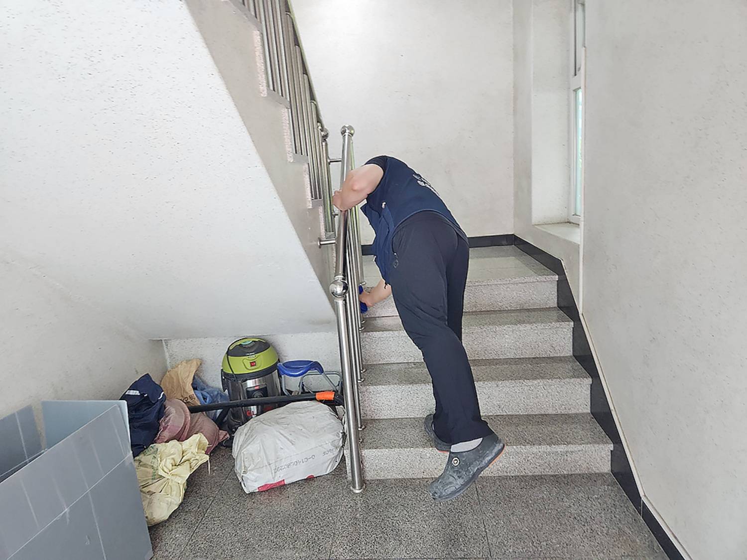 고압세척 장면