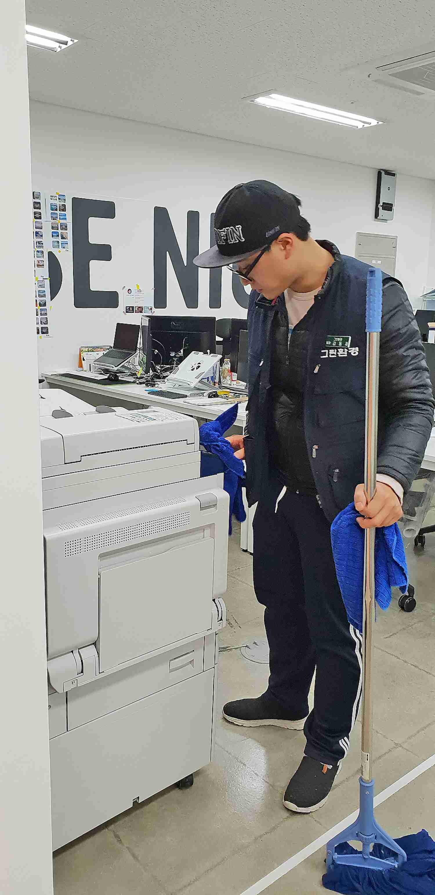 판교 새벽시간대 청소모습